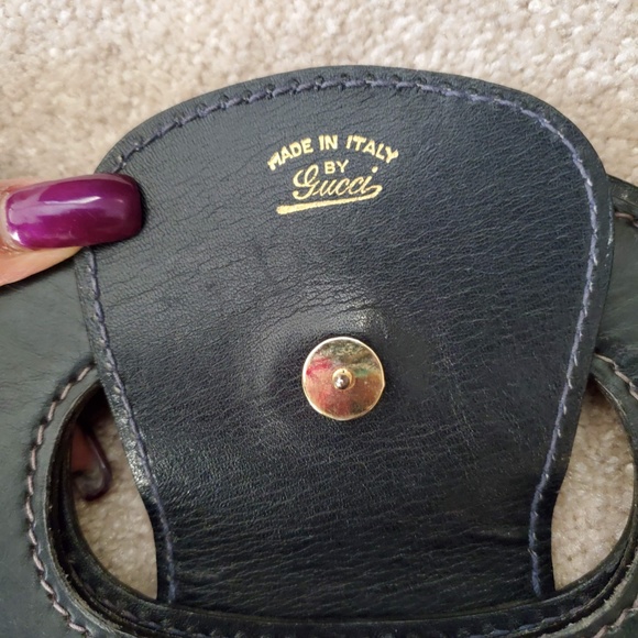 Vintage Gucci Blue Suede Handbag Purse Authentic - Picture 4 of 8